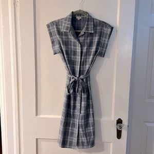 Creminux blue and white shirtdress. Size extra small.